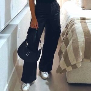 Aritzia leather cargo pants